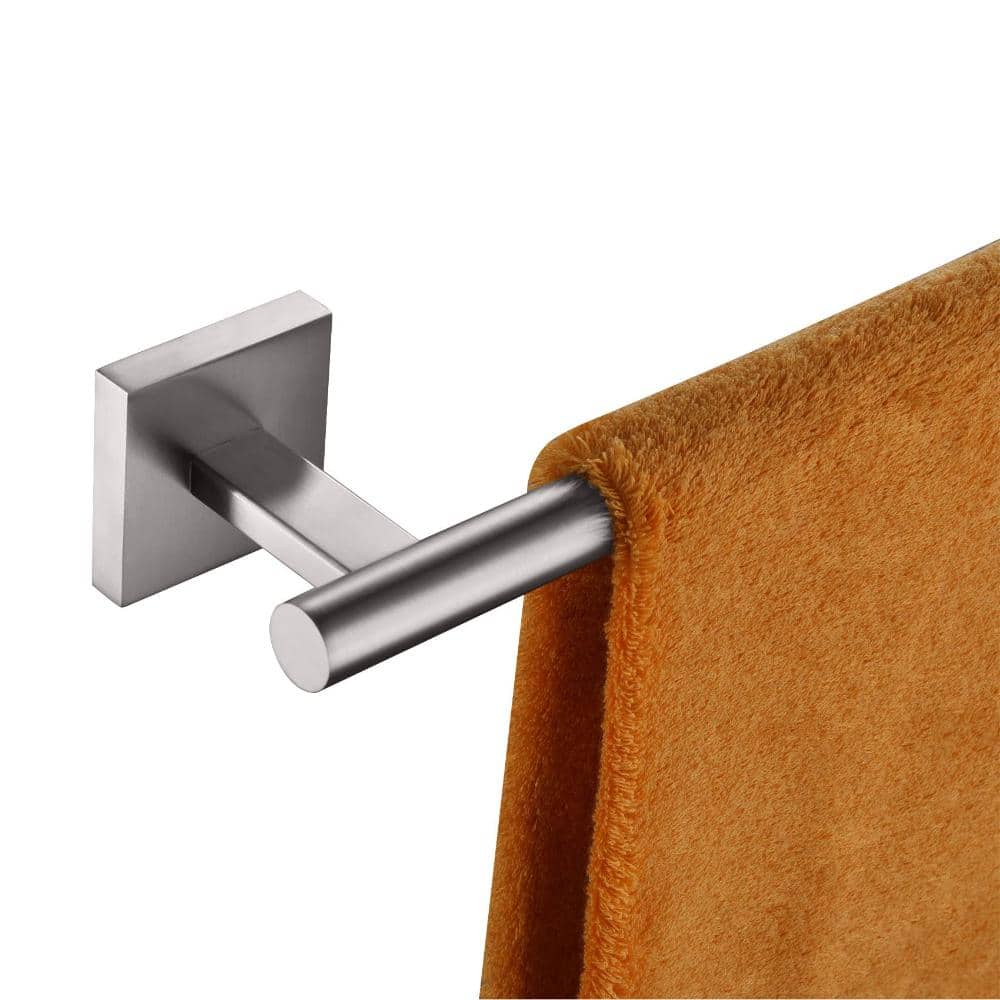 Unbranded 16 Inch Brushed Nickel Stainless Steel Towel Bar for Bathroom and Kitchen - One-Piece Mounting SUS304 (1)