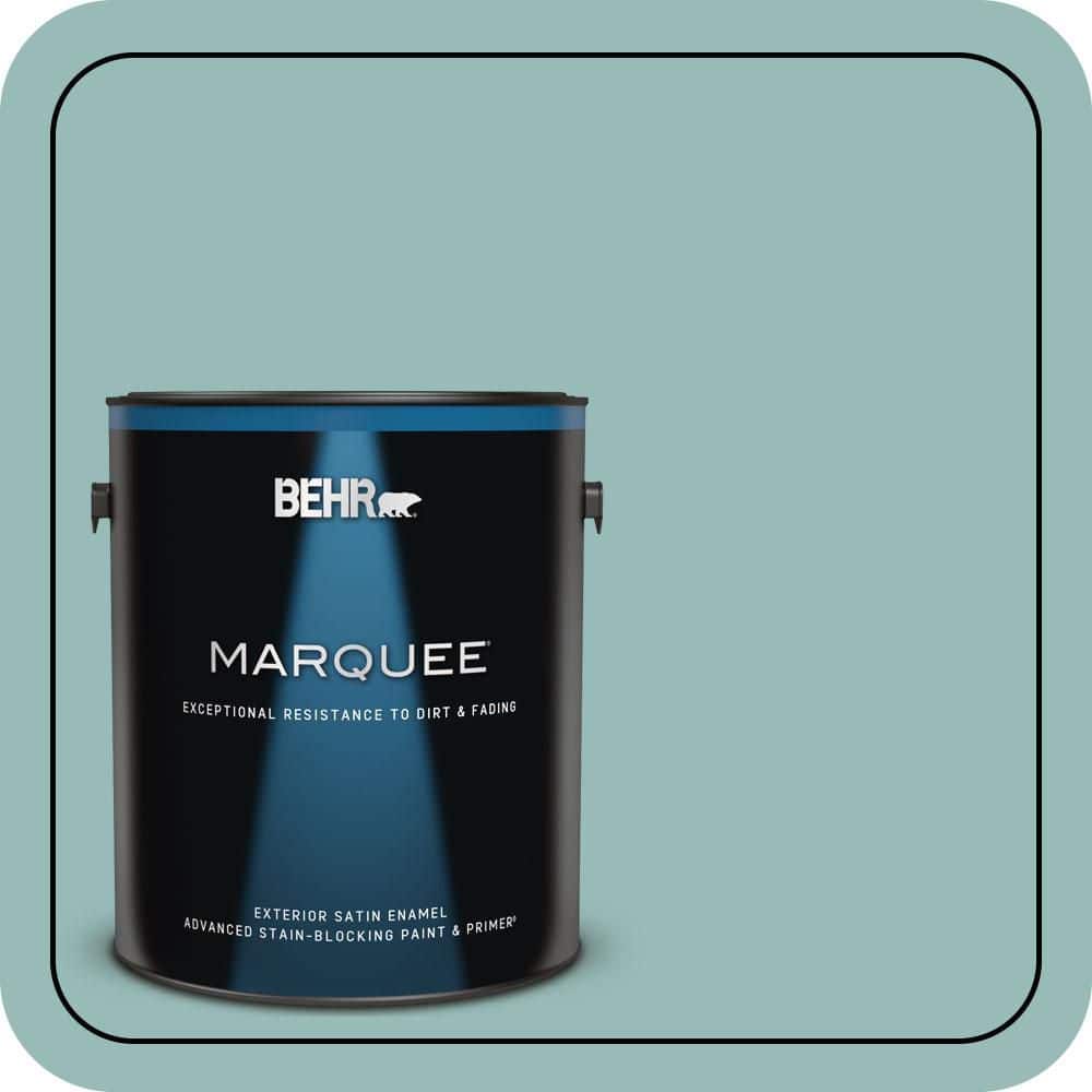 BEHR MARQUEE 1 gal. #PPU12-06 Lap Pool Blue Satin Enamel Exterior Paint & Primer (1)