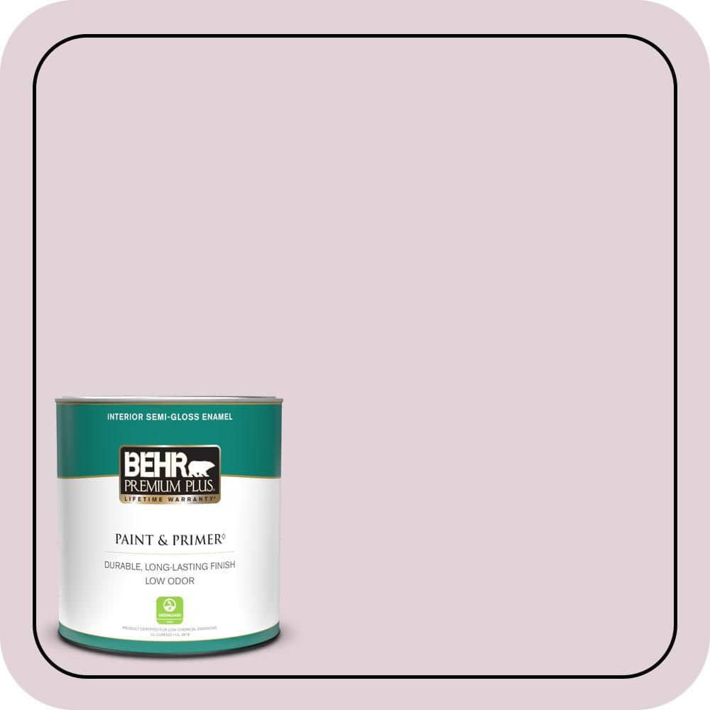 BEHR PREMIUM PLUS 1 qt. #690E-2 Heather Rose Semi-Gloss Enamel Low Odor Interior Paint & Primer