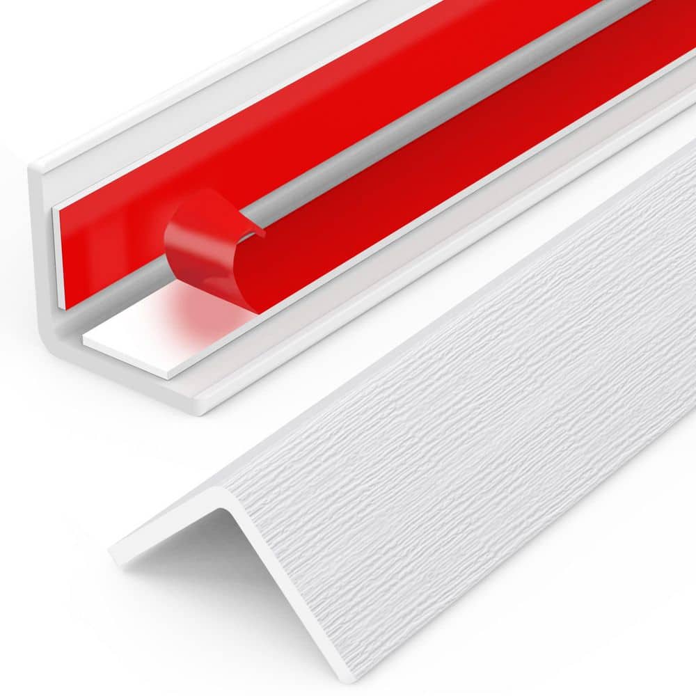 Laybus 1.625 in. x 4 ft. PVC Drywall Corner Bead, Self Adhesive Corner Guards for Walls (4-Pack), Corner Guards for Walls (1)