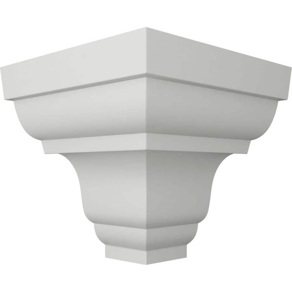 Ekena Millwork 3 in. x 3 in. x 3 in. Urethane Outside Corner Moulding (Matches Moulding MLD03X03X04PA) (3)