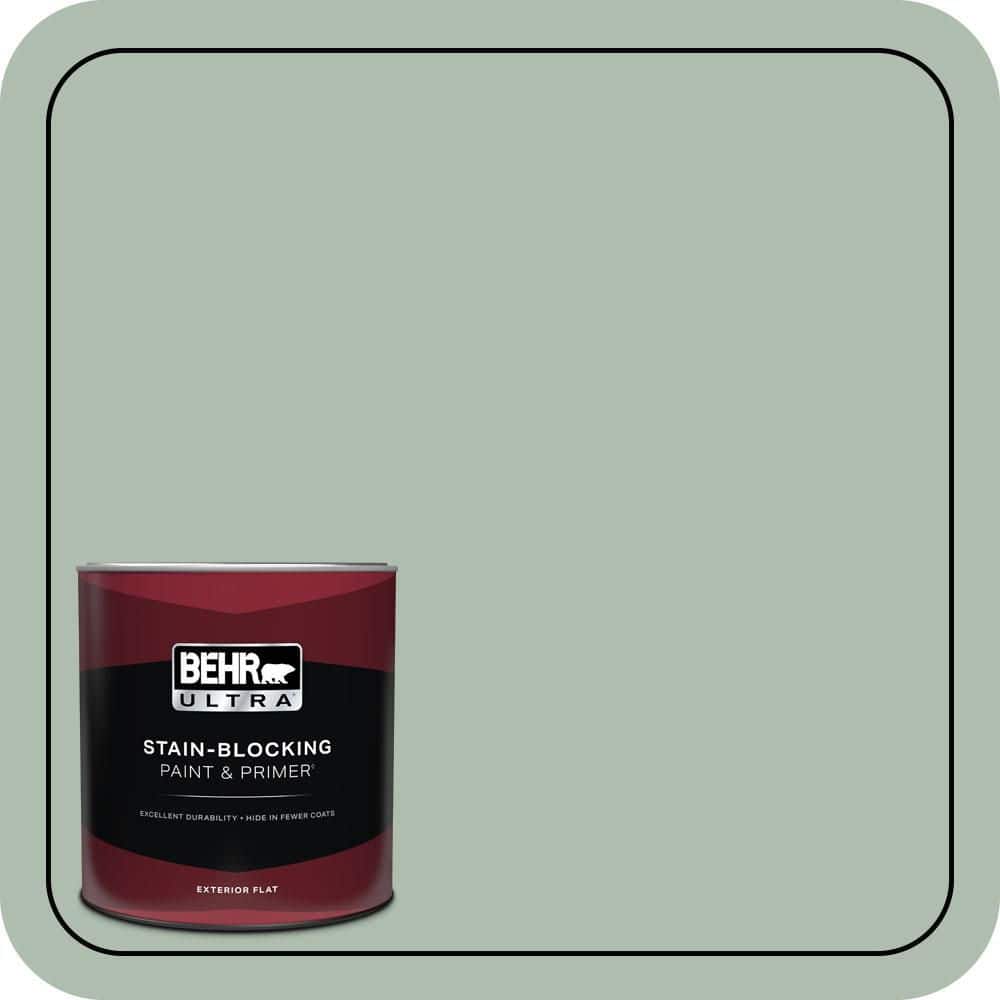 BEHR ULTRA 1 qt. #450E-3 Southern Breeze Flat Exterior Paint & Primer