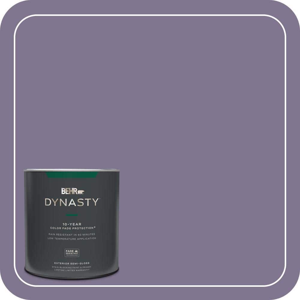 BEHR DYNASTY 1 qt. #650F-5 Purple Statice Semi-Gloss Exterior Stain-Blocking Paint & Primer