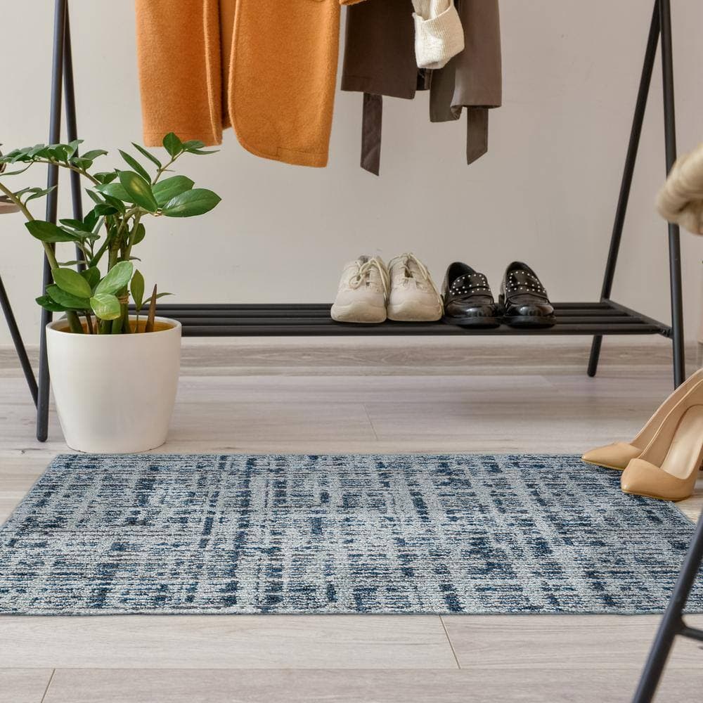 Unbranded Motley Light Blue 2 ft. x 3 ft. Scatter Area Rug (3)