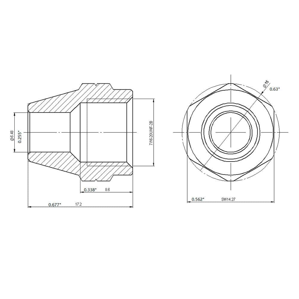 Everbilt 1/4 in. Flare Brass Nut Fitting (2)