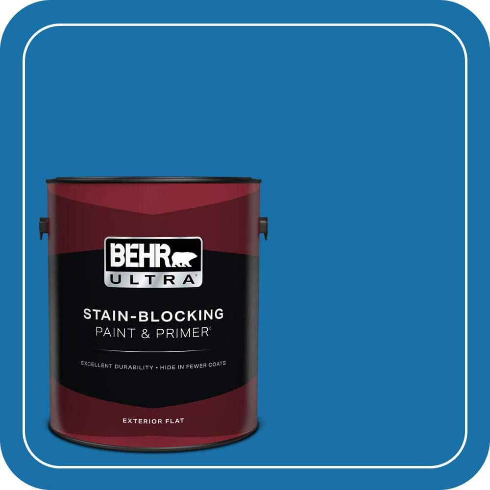 BEHR ULTRA 1 gal. #560B-7 Cerulean Flat Exterior Paint & Primer