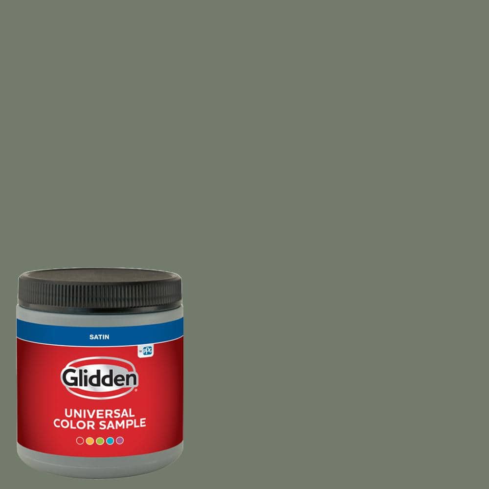 Glidden 8 oz. PPG1128-6 Thyme Green Satin Interior Paint Sample (1)