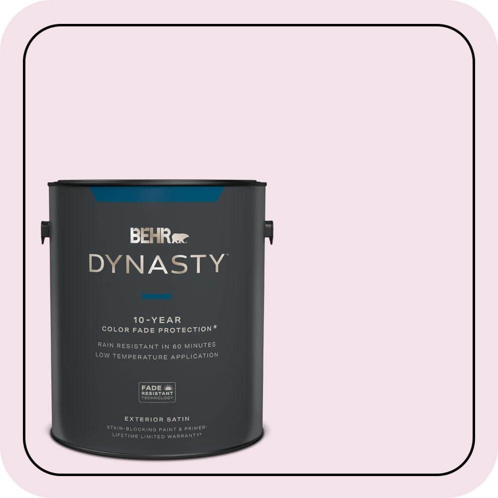 BEHR DYNASTY 1 gal. #690C-2 Pink Amour Satin Enamel Exterior Stain-Blocking Paint & Primer