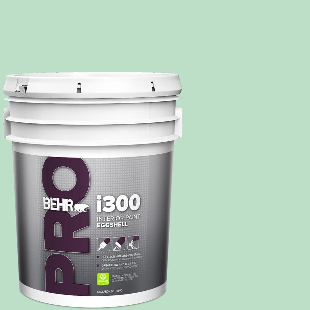 BEHR PRO 5 gal. #470C-3 Spirited Green Eggshell Interior Paint