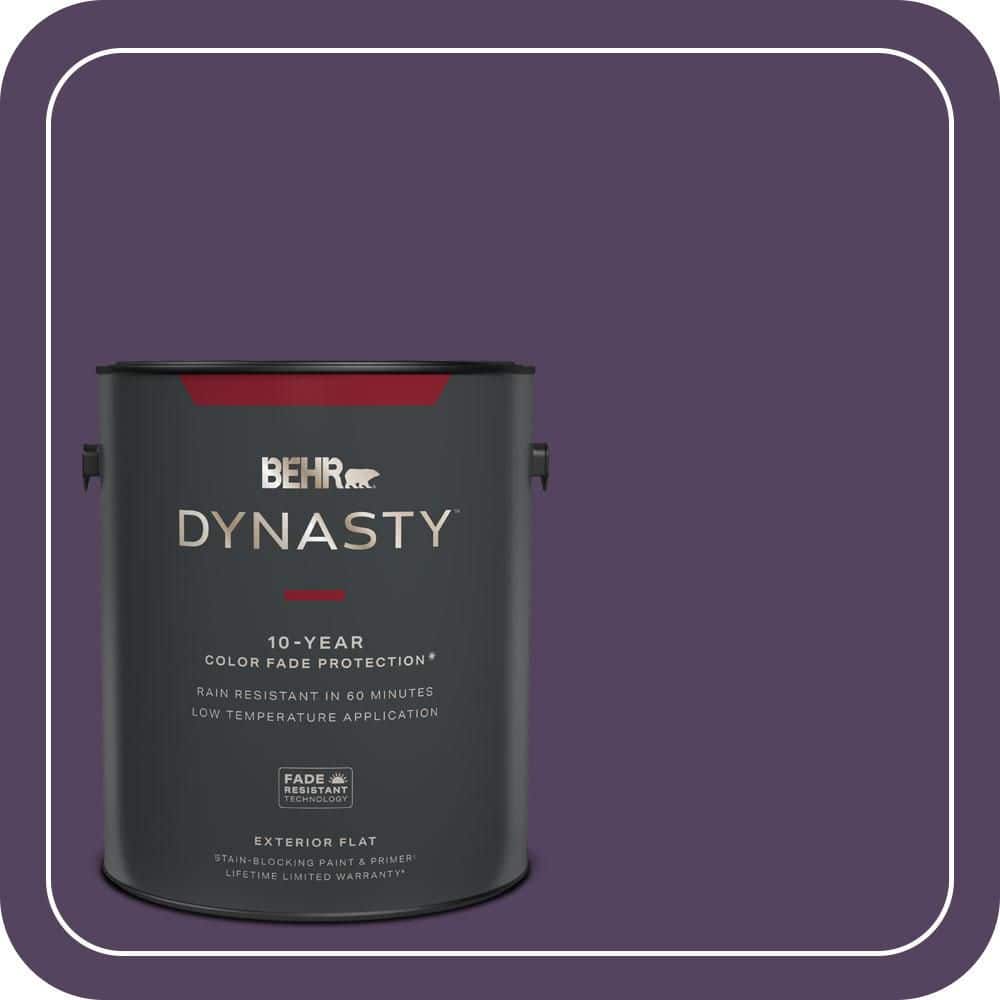BEHR DYNASTY 1 gal. #S-H-670 Plum Flat Exterior Stain-Blocking Paint & Primer