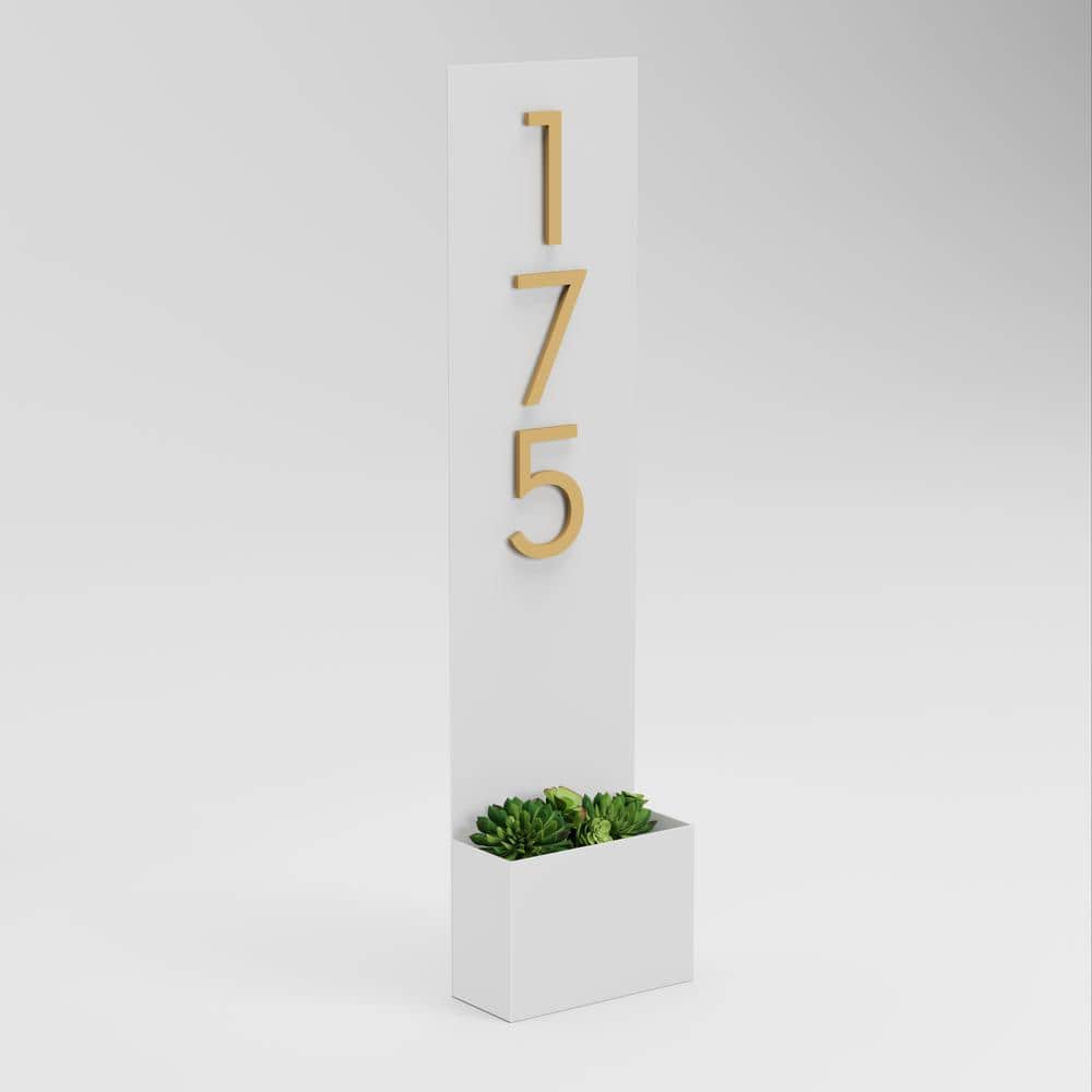 POST & PORCH Standing Tall Rectangle Address Planter (2)