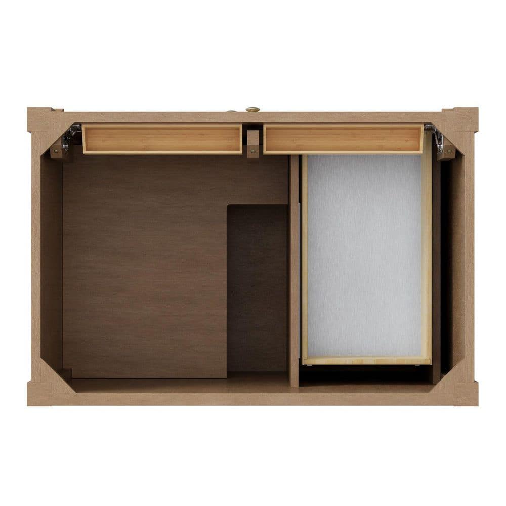 James Martin Vanities Brittany 35.8 in. W x 22.9 in. D x 32.6 in. H Single Bath Vanity Cabinet without Top in Pecan (1)