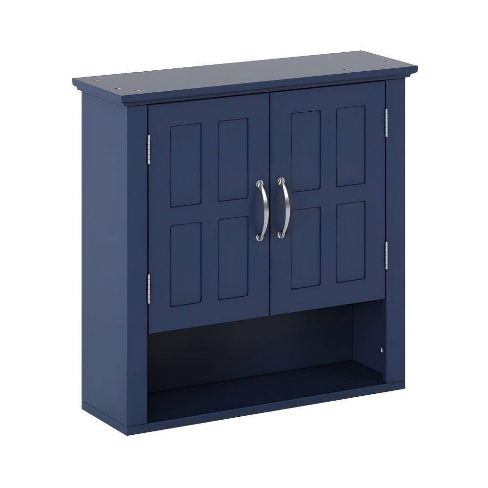 EPDXLXM 23.62 in. W x 22.63 in. H x 7.68 in. D Bathroom Storage Wall Cabinet in Blue with Adjustable Shelves and 2 Doors (2)