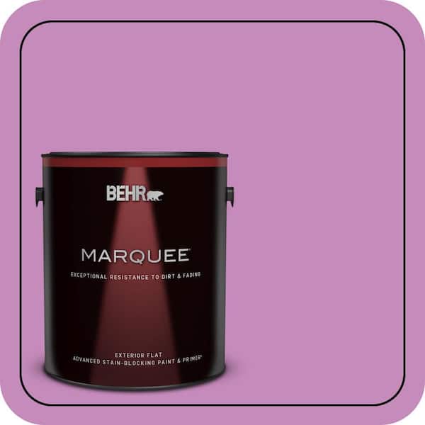 BEHR MARQUEE 1 gal. #P110-4 Rock Star Pink Flat Exterior Paint & Primer (2)