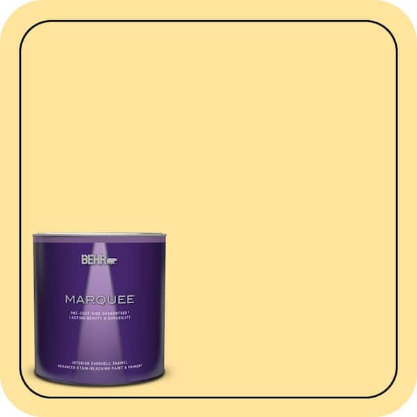 BEHR PREMIUM PLUS #340B-4 Lemon Drops Enamel & Primer Color Sample (3)