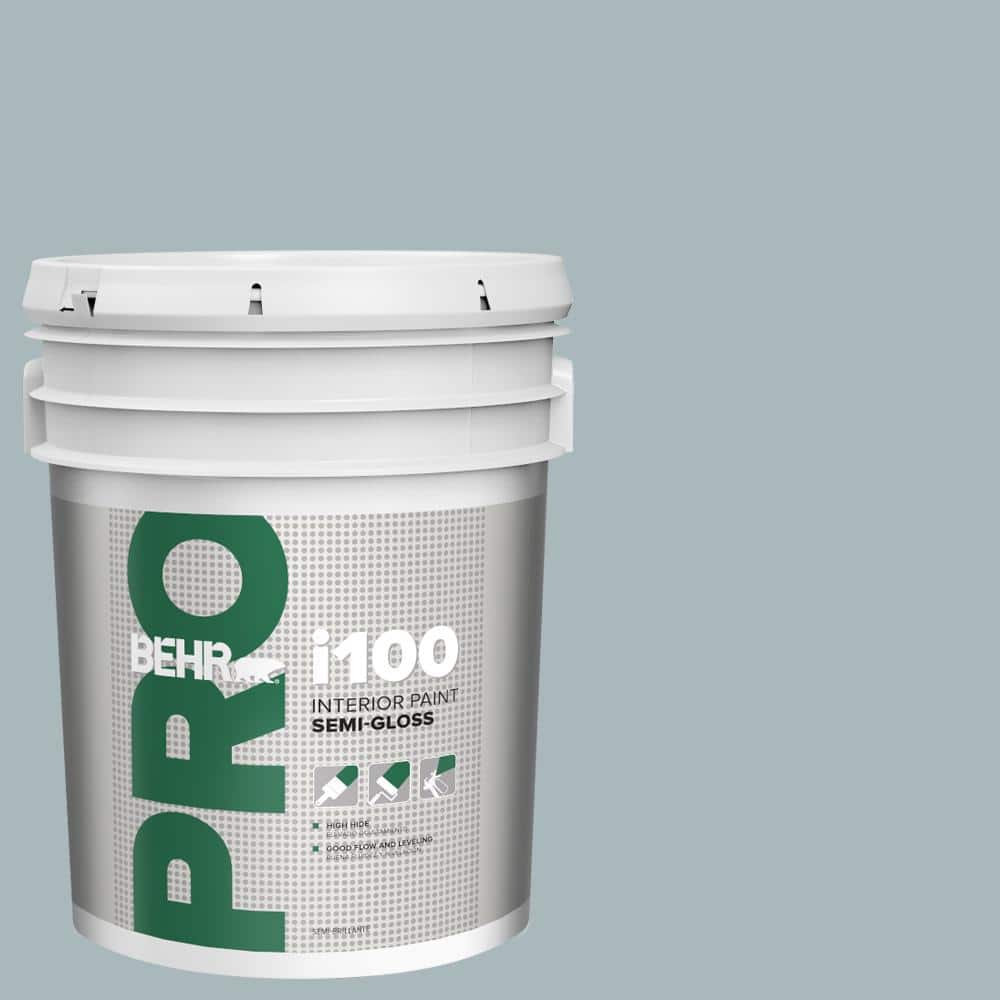 BEHR PRO 5 gal. #N470-3 Half Sea Fog Semi-Gloss Interior Paint