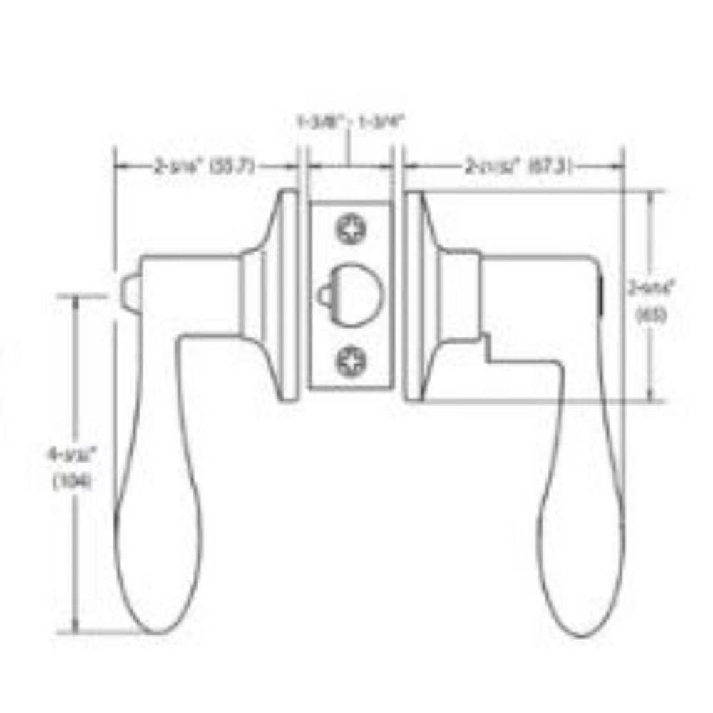 Delaney Hardware Delaney Left-Hand Logan Dummy (Inactive) Door Lever in Polished Chrome (2)