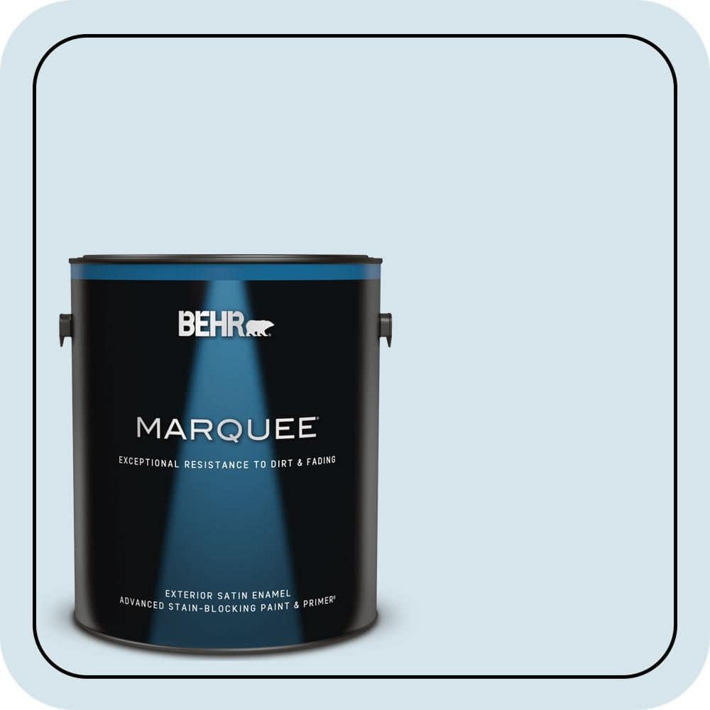 BEHR MARQUEE 1 gal. #560C-1 Rain Water Satin Enamel Exterior Paint & Primer