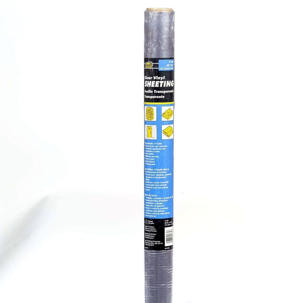 M-D Building Products 36 in. x 25 ft. 4 Mil Clear Vinyl Sheeting Weatherstrip Adhesive (3)