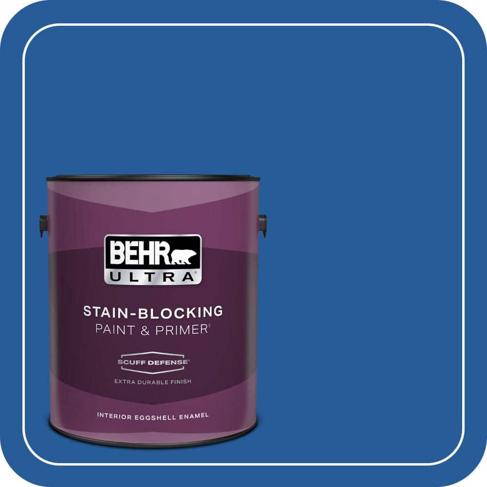 BEHR ULTRA 1 gal. #P510-7 Beacon Blue Extra Durable Eggshell Enamel Interior Paint & Primer