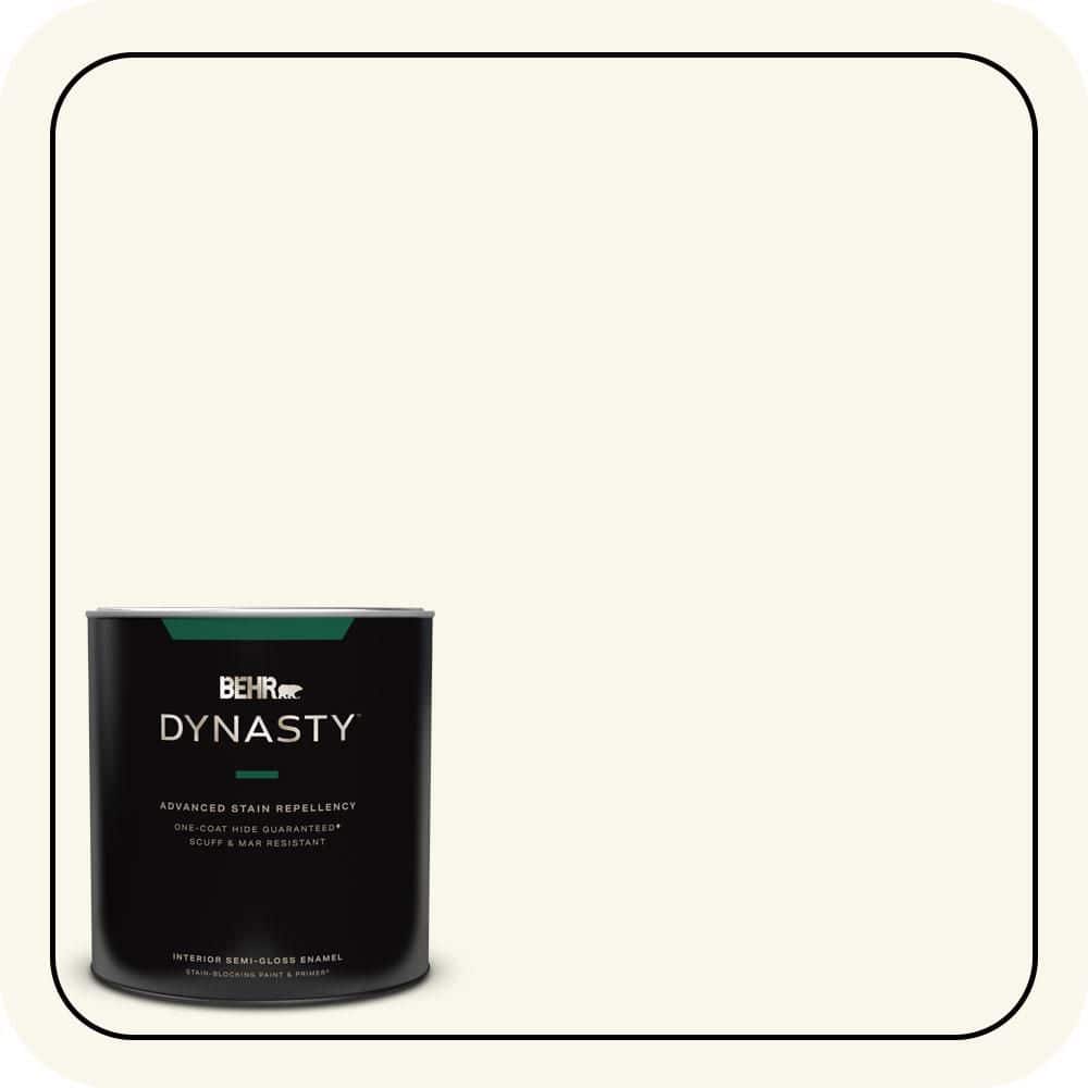 BEHR DYNASTY 1 qt. #YL-W10 Night Blooming Jasmine Semi-Gloss Enamel Interior Stain-Blocking Paint and Primer
