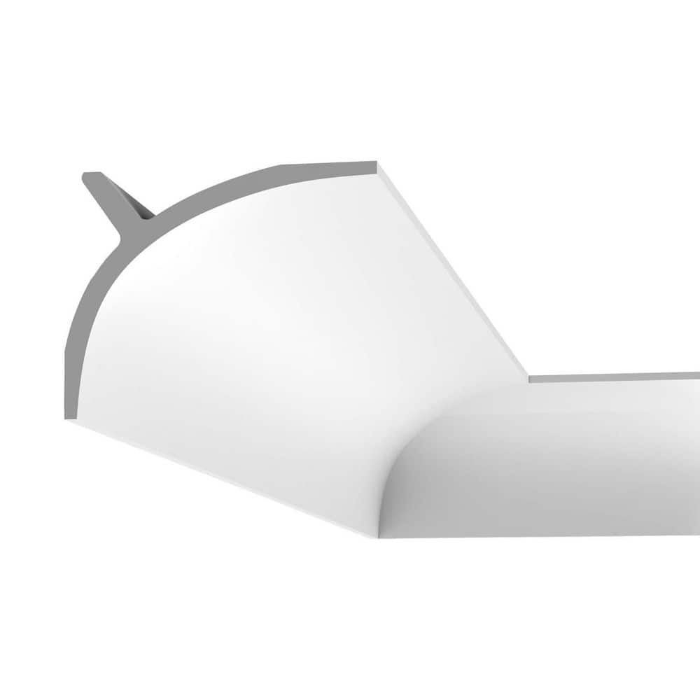 ORAC DECOR 5-1/2 in. x 4-3/8 in. x 78-3/4 in. Primed White Plain Polyurethane Crown Moulding (6-Pack) (1)