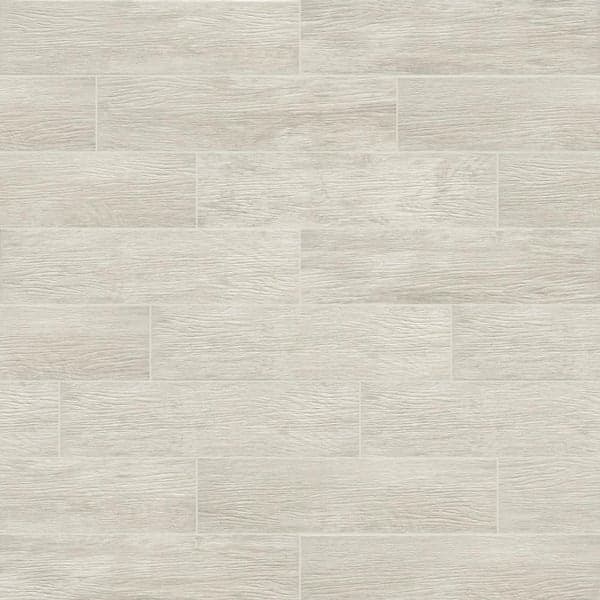 TrafficMaster Capel Bianco 6 in. x 24 in. Matte Ceramic Wood Look Floor and Wall Tile (1 sq. ft./Each)