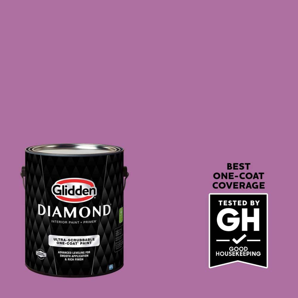 Glidden Diamond 1 gal. PPG1251-6 Mulberry Bush Flat Interior Paint with Primer