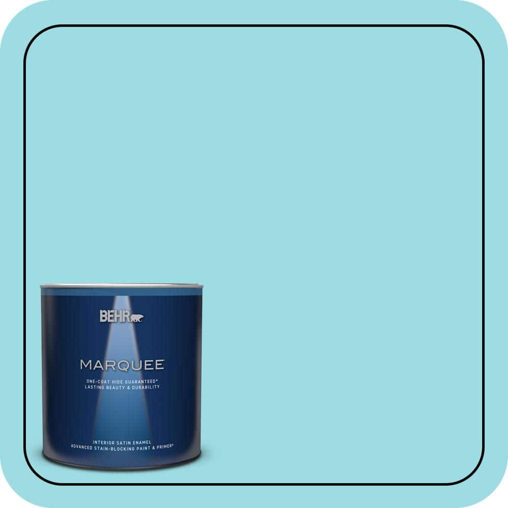 BEHR MARQUEE 1 qt. #P470-2 Serene Thought Satin Enamel Interior Paint & Primer