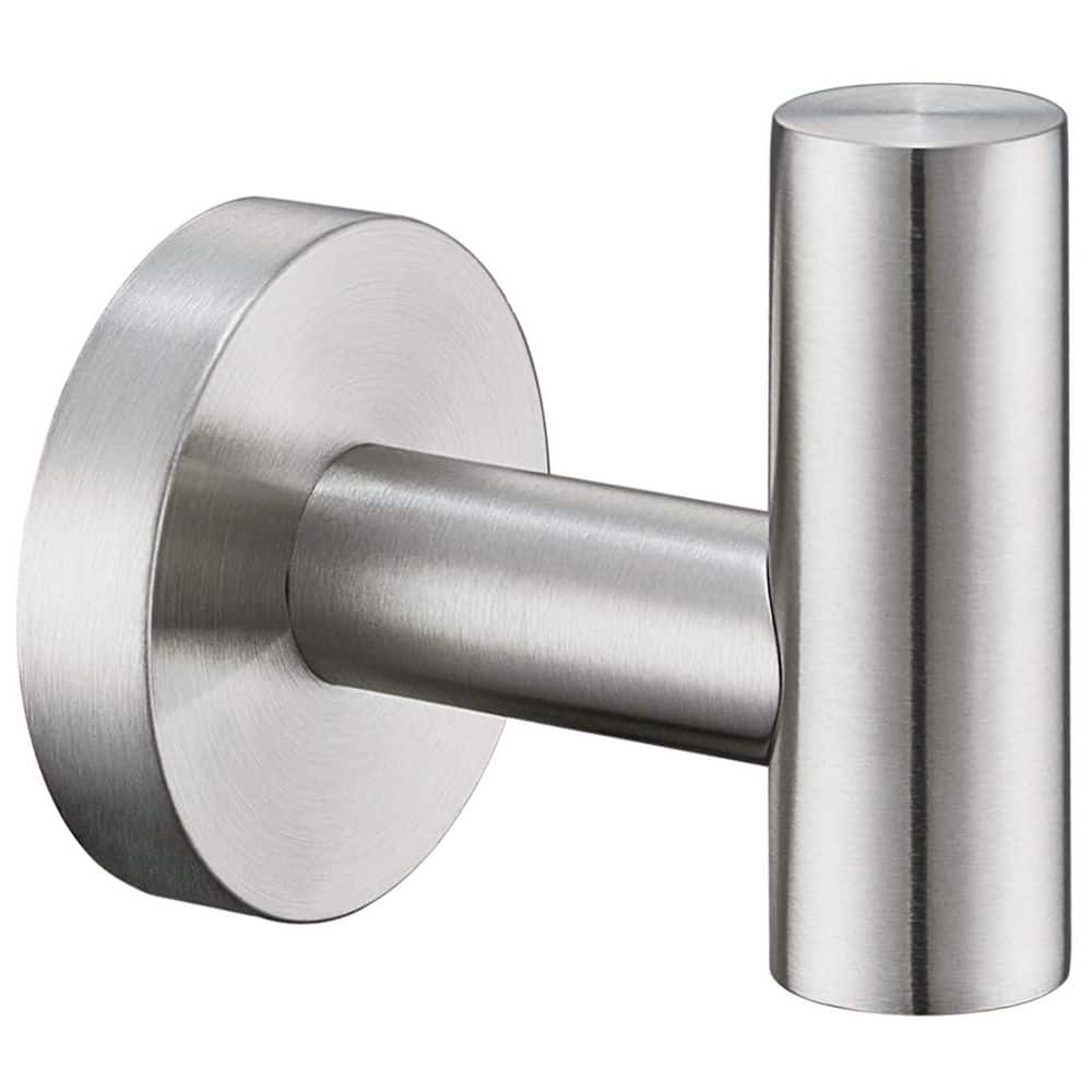Unbranded J-Hook Hook Type Single Pack Brushed Nickel 304 Stainless Steel Wall Mounted Bathroom Robe Hook Towel Hook