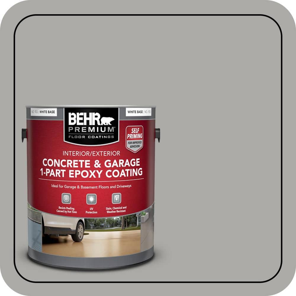 BEHR PREMIUM #PPU18-14 Self-Priming 1-Part Epoxy Satin Interior/Exterior Concrete and Garage Floor Paint (1)