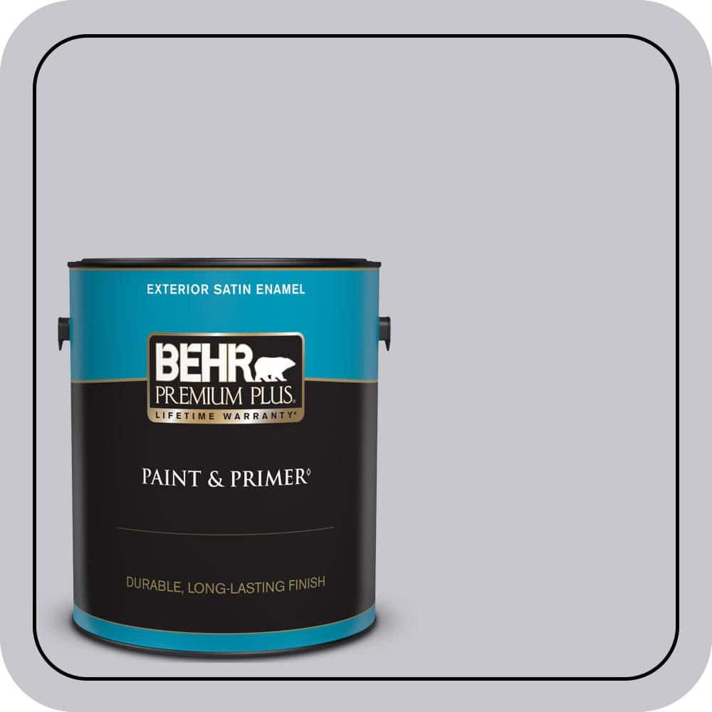 BEHR PREMIUM PLUS 1 gal. #N550-2 Centre Stage Satin Enamel Exterior Paint & Primer