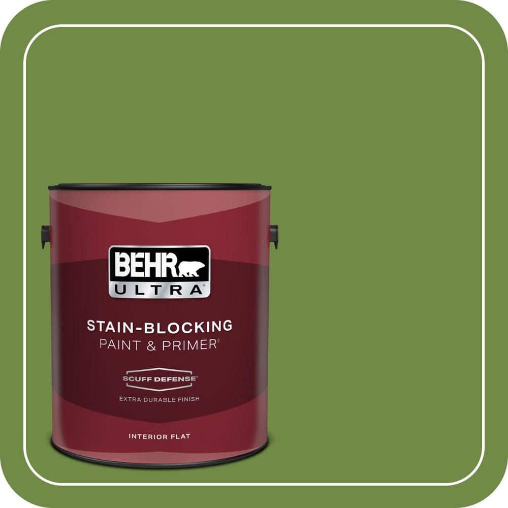 BEHR ULTRA 1 gal. #S-H-420 Shamrock Extra Durable Flat Interior Paint & Primer (1)