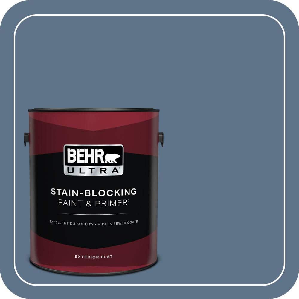 BEHR ULTRA 1 gal. #580F-6 Lost Atlantis Flat Exterior Paint & Primer