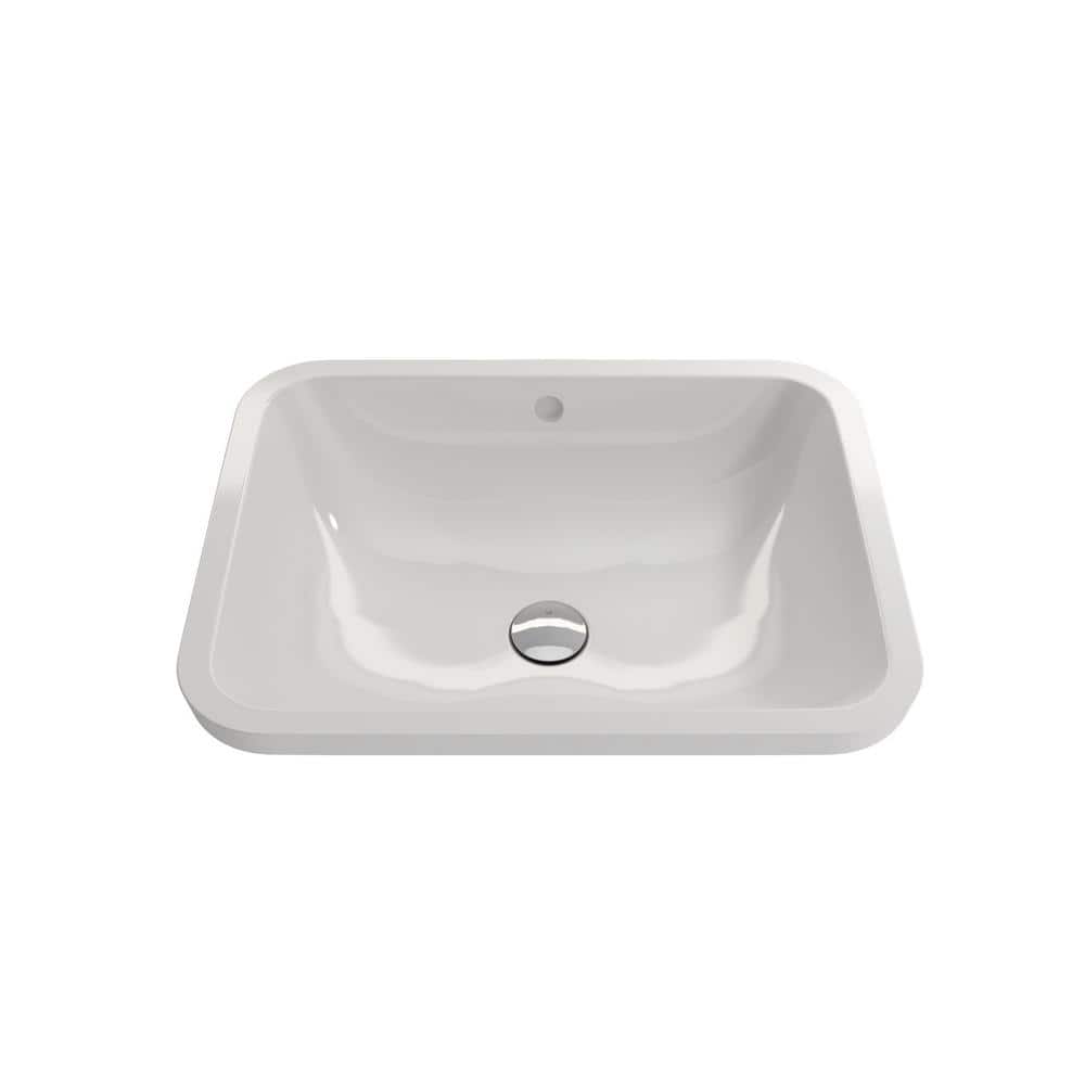 BOCCHI Scala 21.75 in. Fireclay Undermount Bathroom Sink with Overflow in White (1)