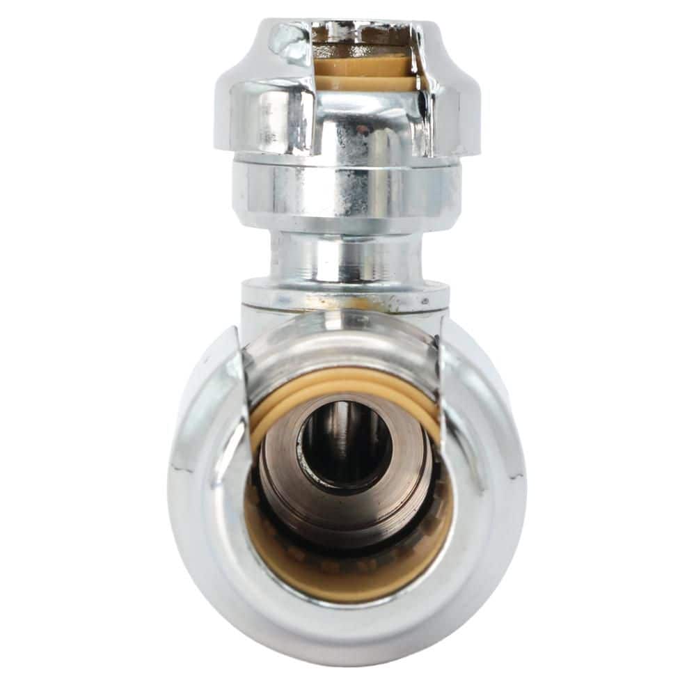 SharkBite 1/2 in. Push-to-Connect x 1/4 in. (3/8 in. OD) Compression Angle Stop Valve (2)