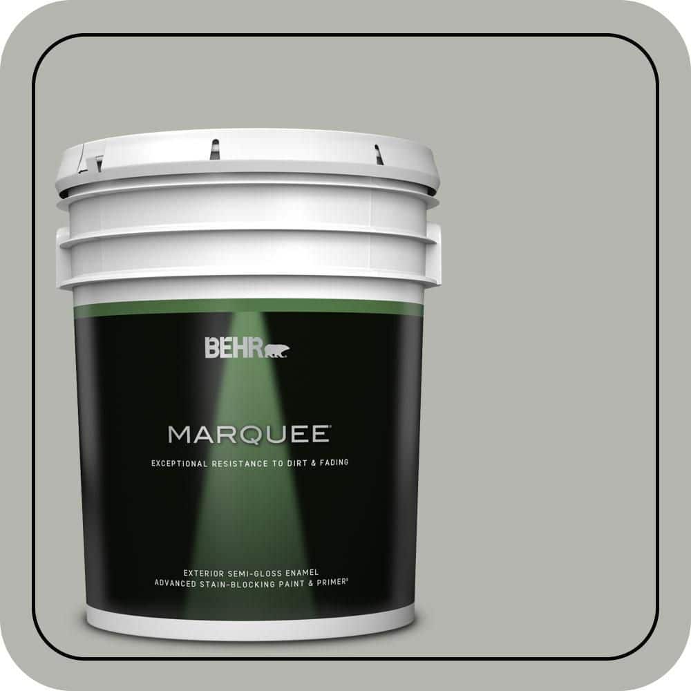 BEHR MARQUEE 5 gal. #PPU25-08 Heirloom Silver Semi-Gloss Enamel Exterior Paint & Primer