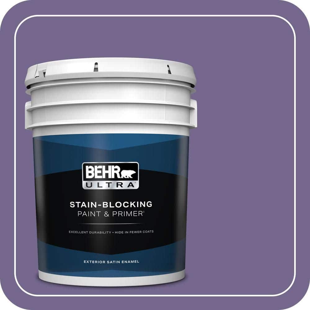 BEHR ULTRA 5 gal. #MQ5-41 Violet Vixen Satin Enamel Exterior Paint & Primer