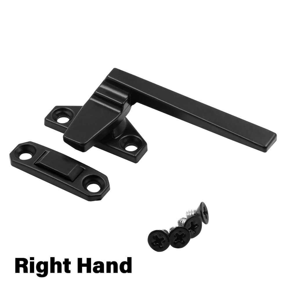 Prime-Line Casement Locking Window Handle, Right Hand, Off-Set Base, Matte Black (Single Pack) (3)