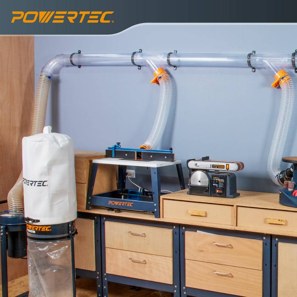 ‎POWERTEC 4 in. ID 90° Elbow for 4 in. OD Dust Collection Pipes, Adapters and Fittings (2-Pack) (3)