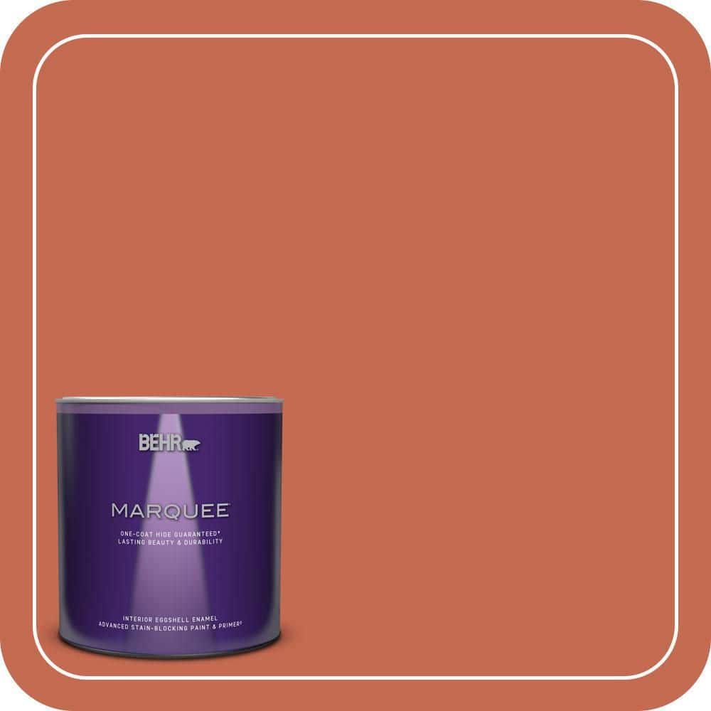 BEHR MARQUEE 1 qt. #T16-14 Raw Copper Eggshell Enamel Interior Paint & Primer