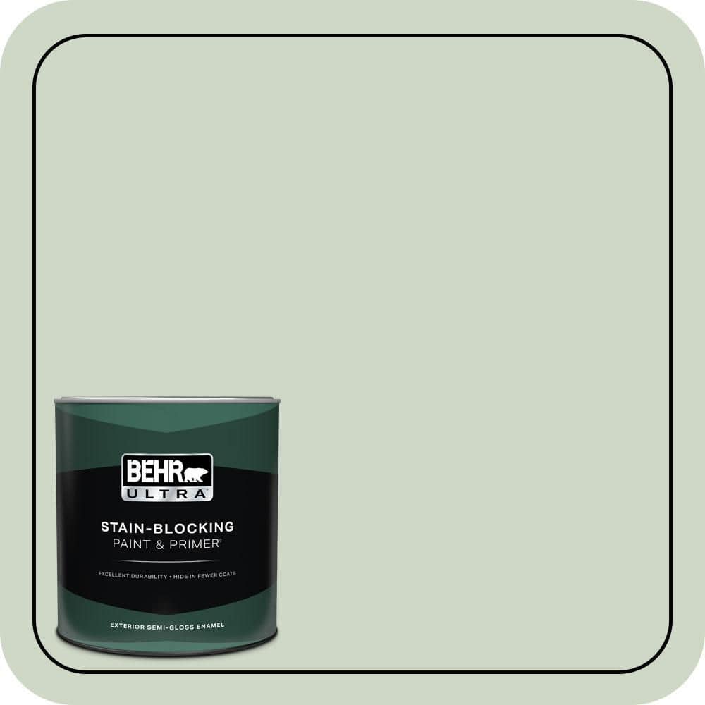 BEHR ULTRA 1 qt. #S390-2 Spring Valley Semi-Gloss Enamel Exterior Paint & Primer