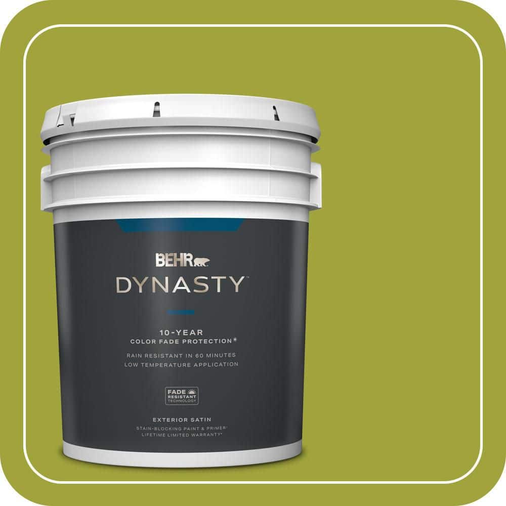 BEHR DYNASTY 5 gal. #S-H-400 Rolling Hills Satin Enamel Exterior Stain-Blocking Paint & Primer