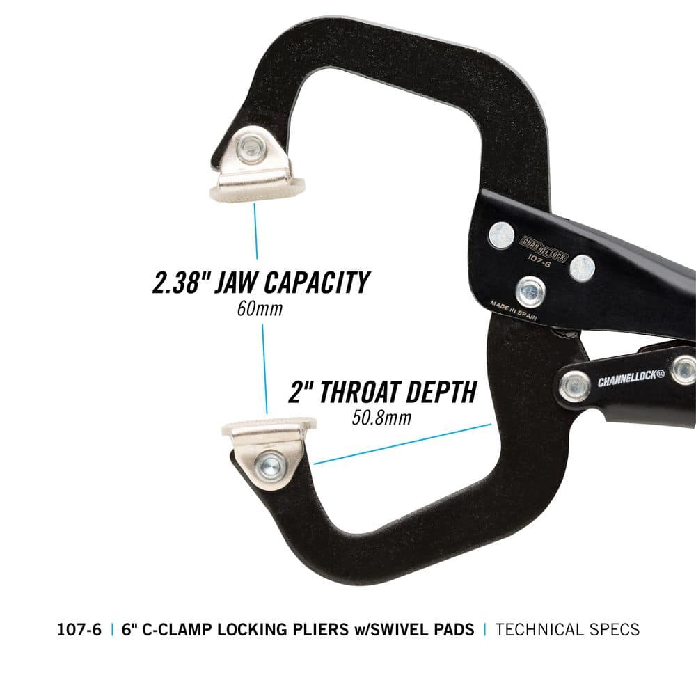 Channellock 6 in. C-Clamp Locking Pliers (2)