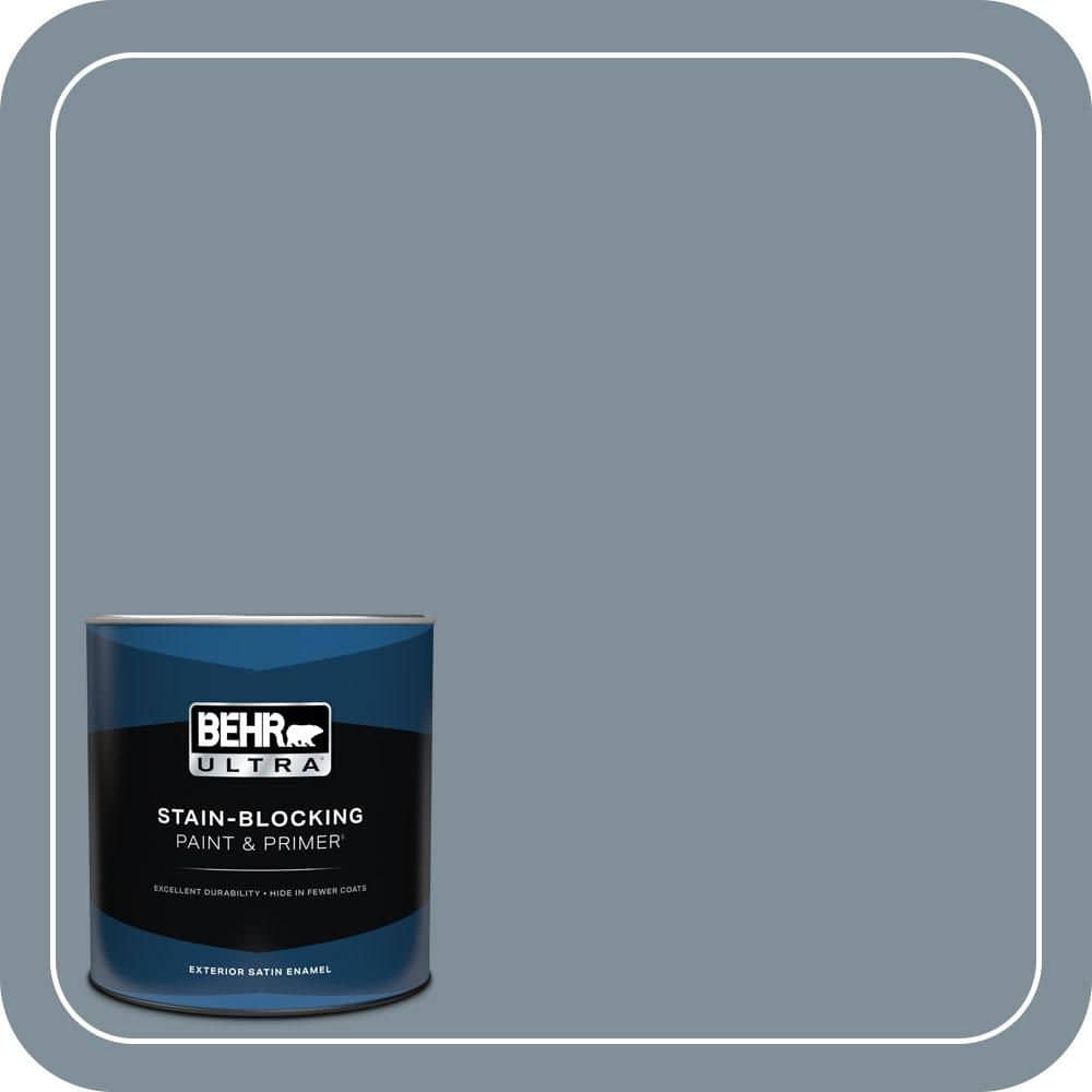 BEHR ULTRA 1 qt. #MQ5-20 Cold Steel Satin Enamel Exterior Paint & Primer