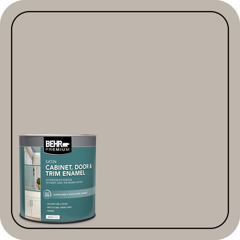 BEHR PREMIUM 1 qt. #HDC-CT-21 Grey Mist Satin Enamel Interior/Exterior Cabinet, Door & Trim Paint