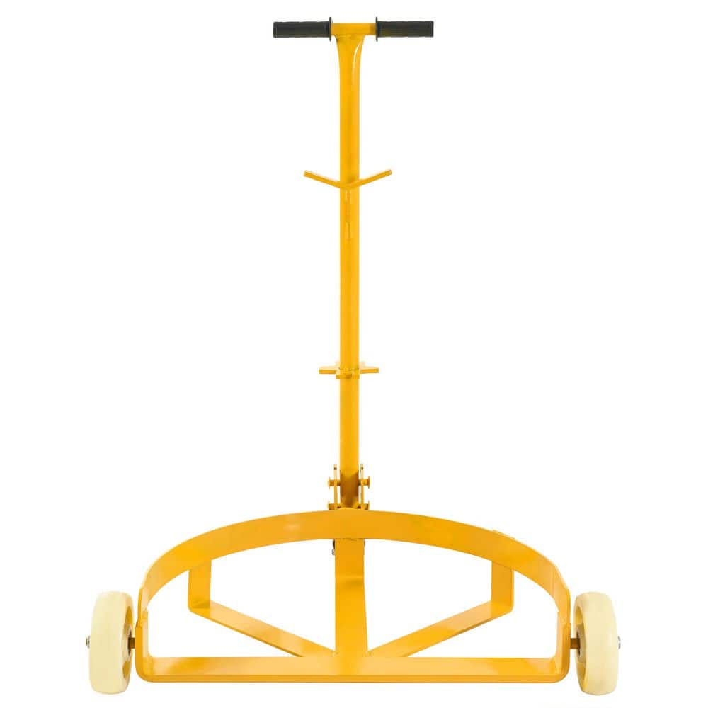maocao hoom 55 Gallon Drum Dolly, 1200lbs Capacity with 2 Fixed PU Wheels and 1 Swivel Wheel, Oil Barrel Drum Roller Hand Cart (1)