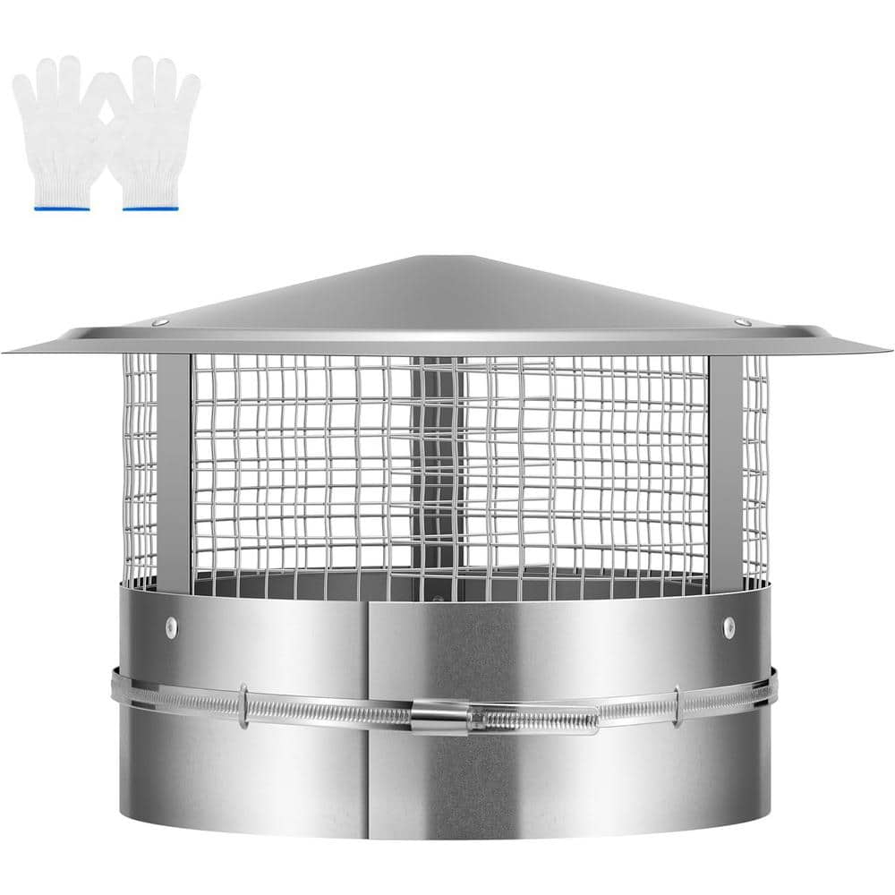VIVOHOME 12 in. x 12 in. Round Adjustable Galvanized Steel Cone Top Chimney Cap