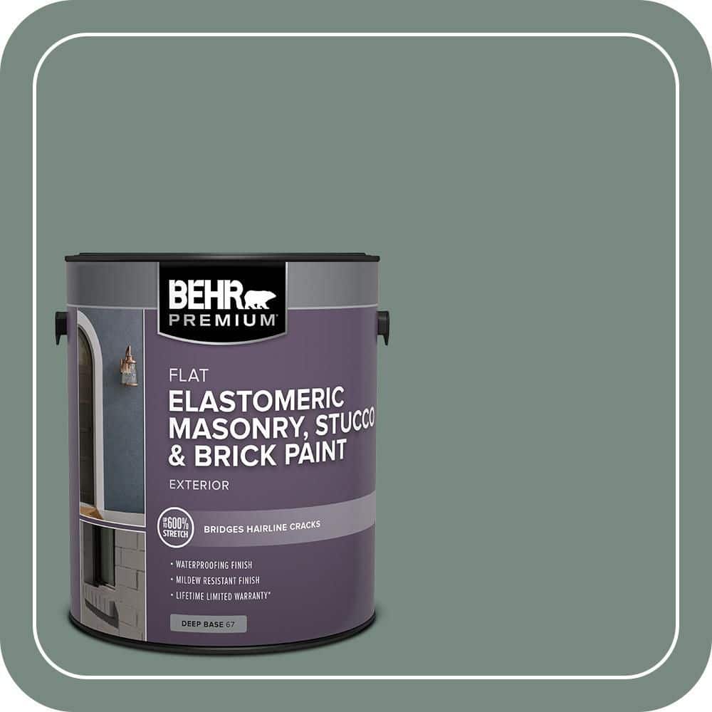 BEHR PREMIUM 5 gal. #MS-61 Frosted Green Elastomeric Masonry, Stucco and Brick Exterior Paint (1)