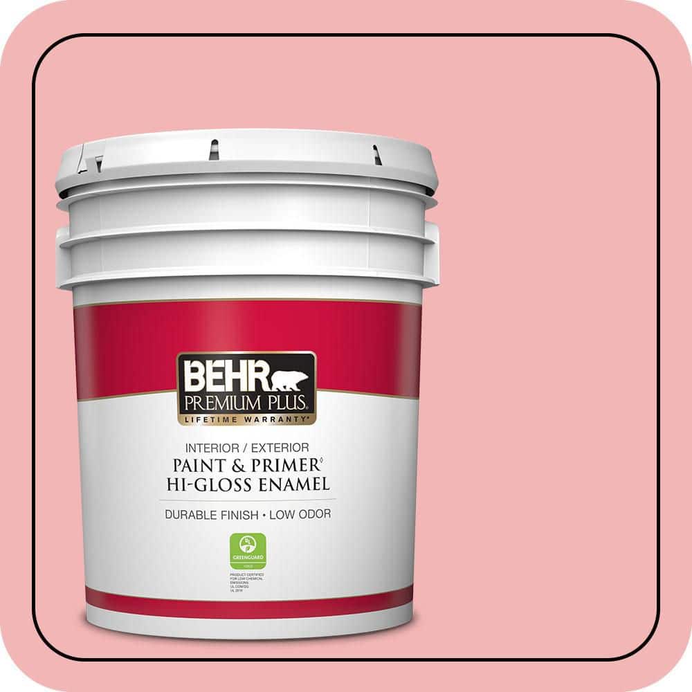 BEHR PREMIUM PLUS 5 gal. #P170-2 Old Flame Hi-Gloss Enamel Interior/Exterior Paint & Primer